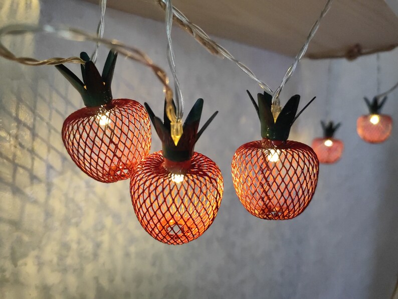 LED-Lichterkette mit Apfel aus Metall, romantische Lichterkette, geeignet für Hochzeiten, Zuhause, Zimmer und Partys