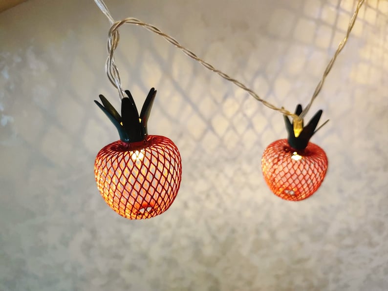 LED-Lichterkette mit Apfel aus Metall, romantische Lichterkette, geeignet für Hochzeiten, Zuhause, Zimmer und Partys