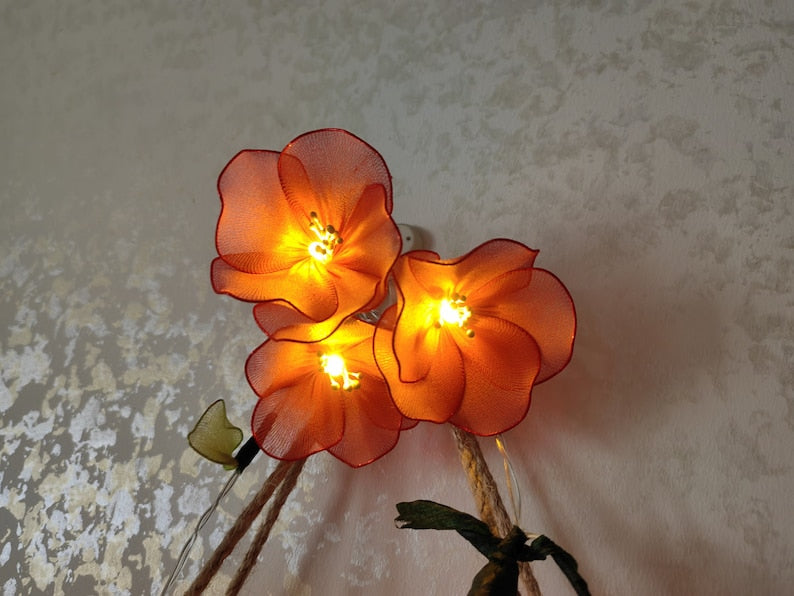 LED-Kirschblüten-Lichterkette, romantische Blumen-Lichterkette, geeignet für Schlafzimmerdekoration, Hochzeitsatmosphäre und Schaufensterdekoration