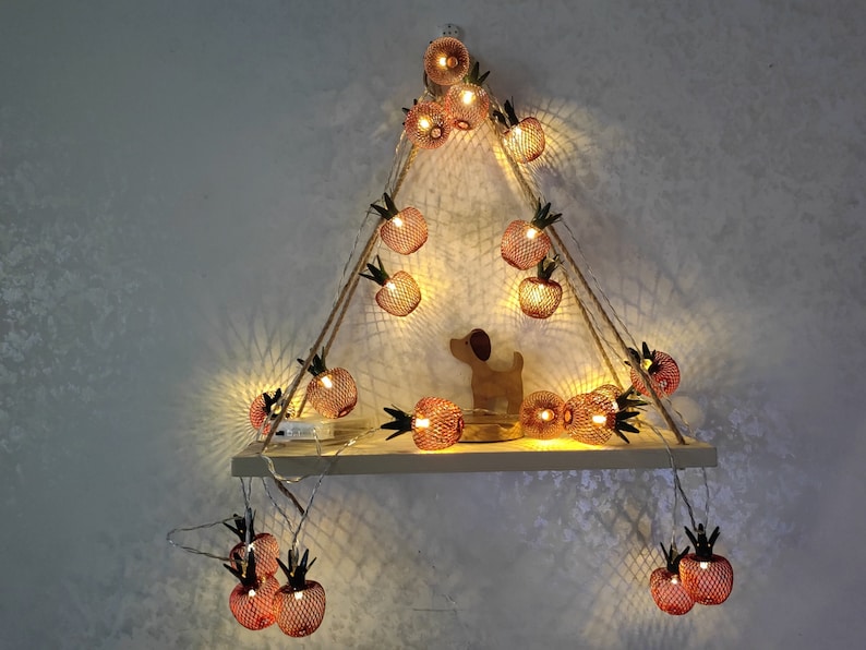 LED-Lichterkette mit Apfel aus Metall, romantische Lichterkette, geeignet für Hochzeiten, Zuhause, Zimmer und Partys