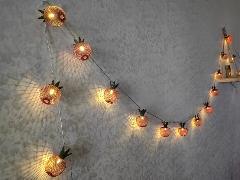 LED-Lichterkette mit Apfel aus Metall, romantische Lichterkette, geeignet für Hochzeiten, Zuhause, Zimmer und Partys