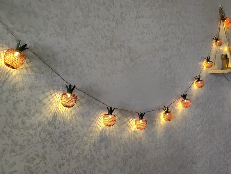 LED-Lichterkette mit Apfel aus Metall, romantische Lichterkette, geeignet für Hochzeiten, Zuhause, Zimmer und Partys