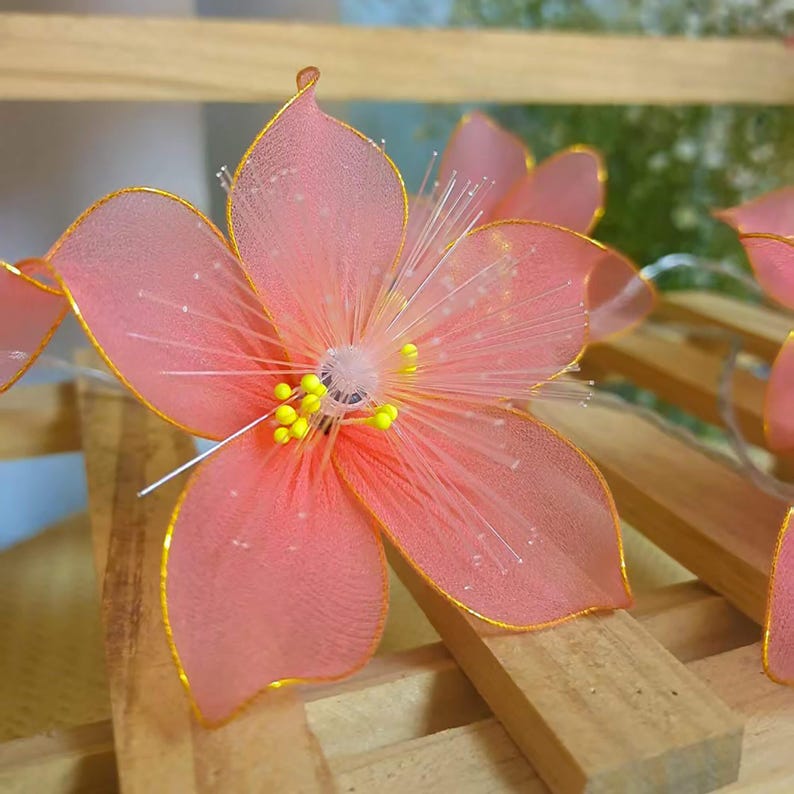 LED-Lichterkette mit rosa Kirschblüten, Kirschblüten-Lichterkette, geeignet für Schlafzimmer, Hochzeit, Party, Fensterdekoration, Geschenk für Freundinnen