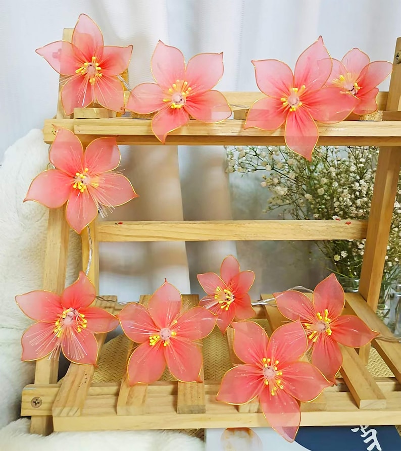 LED-Lichterkette mit rosa Kirschblüten, Kirschblüten-Lichterkette, geeignet für Schlafzimmer, Hochzeit, Party, Fensterdekoration, Geschenk für Freundinnen