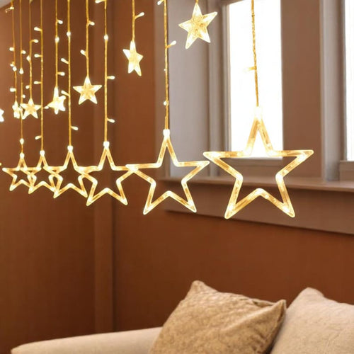 3,5 m 138 LED Eiszapfen Sternenlicht Lichterkette, Lichterkette für den Außenbereich, geeignet für Hochzeit, Garten, Festivaldekoration