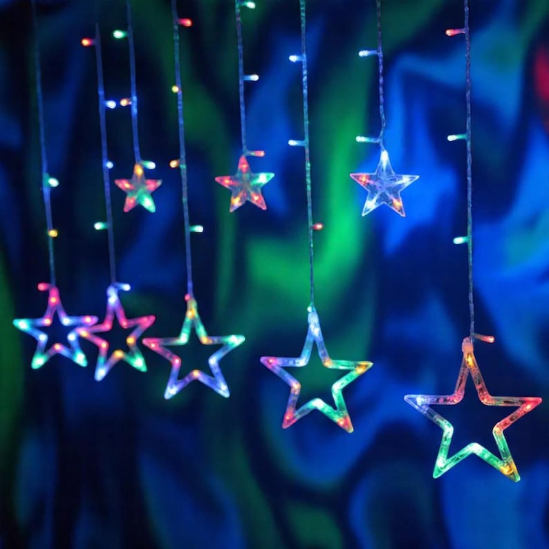 3,5 m 138 LED Eiszapfen Sternenlicht Lichterkette, Lichterkette für den Außenbereich, geeignet für Hochzeit, Garten, Festivaldekoration